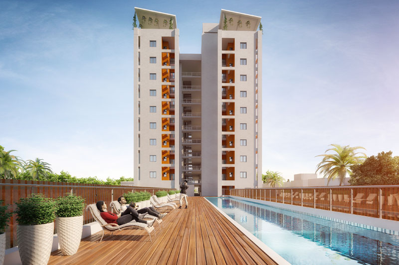 Swimming Pool at Solaris Bonhooghly Phase 2