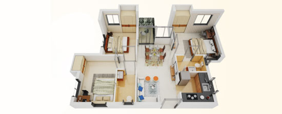 3 BHK apartments in Joka for sale