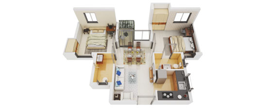 Luxurious 2 BHK apartment in Serampore