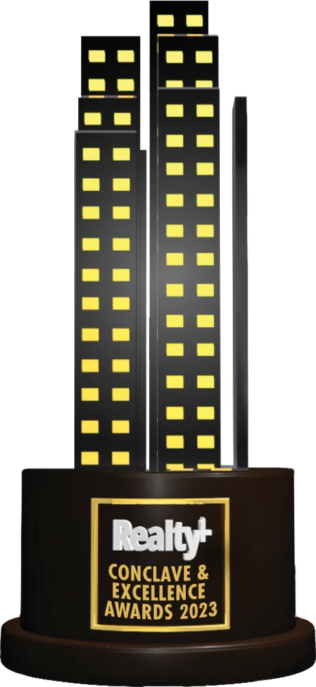 Realty+ Conclave & Excellence Awards 2023 trophy
