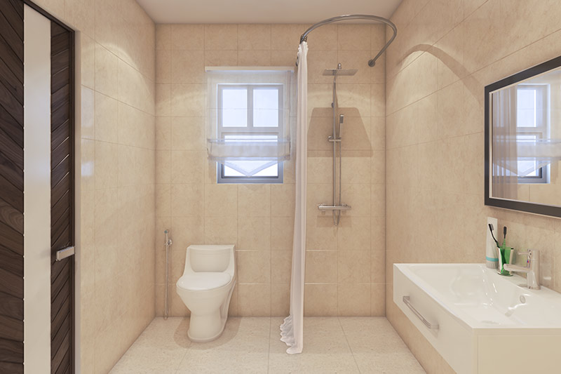 Bathroom with fittings at Solaris Bonhooghly
